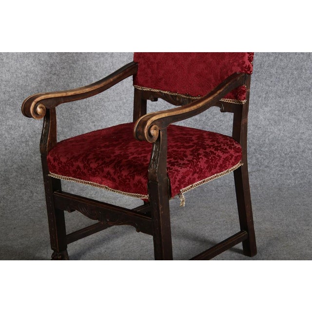 1900 - 1909 Antique Renaissance Armchair, 1900 For Sale - Image 5 of 18
