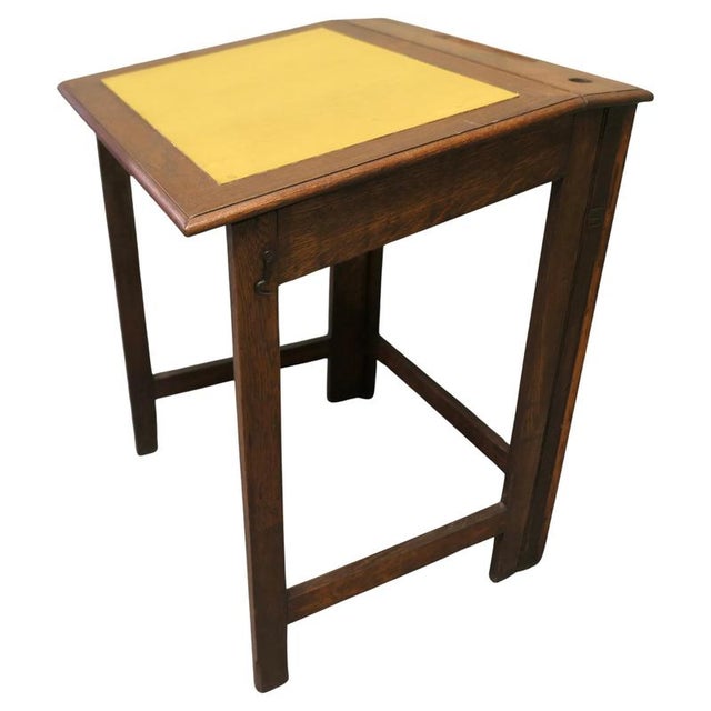 Brown Adjustable Clerk's Reception Desk, 1900 For Sale - Image 8 of 8