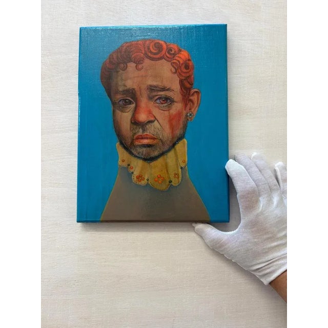 This limited edition portrait by natasha lelenco, titled mr. Bucles, is number 15 in a hand-finished series of 20 works...