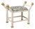 Boca White Ocelot Celadon Bamboo Bench For Sale