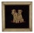 Lovely Vintage Framed Needlepoint of Two Charming Terriers on a Mat For Sale