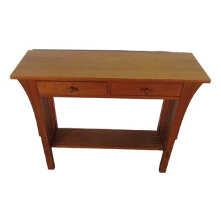 Stickley Solid Cherry Mission Arts and Crafts Style Console Table For Sale