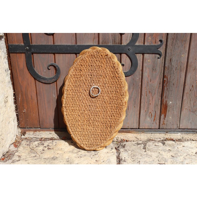 Vintage Oval Rope Mirror from Audoux & Minet, 1950 For Sale - Image 6 of 8
