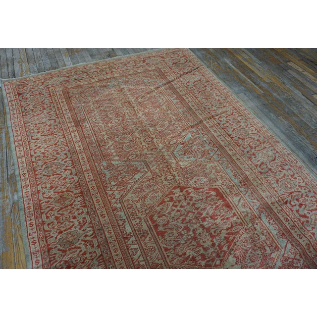 19th Century Charming Soft Color on a Allover-Medallion Design Antique Persian Sultanabad Rug For Sale - Image 5 of 11