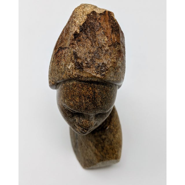 African Tribal Serpentine Stone Carving of Tribe Women Handmade in