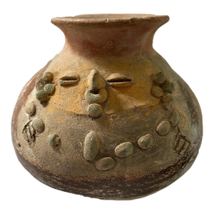 Pre Colombian Face Pot Central/South America C.500-1200 Ad