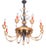 Empire Chandelier in Carved Pear, Steel & Gold Leaves, Austria, 1800s For Sale