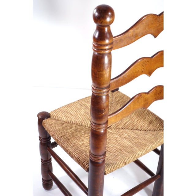 Brown French Design Wicker and Oak Chairs attributed to Charles Dudouyt, 1940s, Set of 4 For Sale - Image 8 of 15