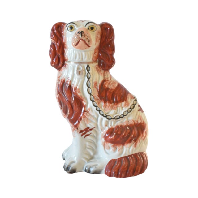 Crispin & Catherine the Red and White Staffordshire Dogs and Their Portraits by Susannah Carson For Sale - Image 10 of 12