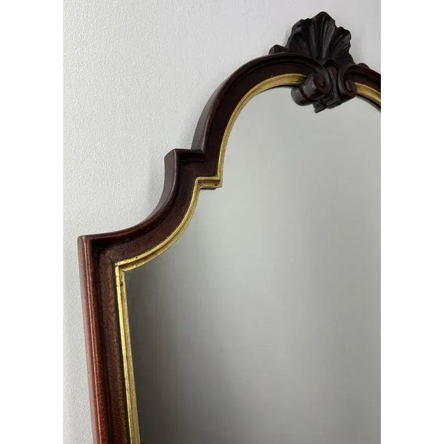 Metal Vintage French Gilt Wall Mirror with Ornate Frame For Sale - Image 7 of 10