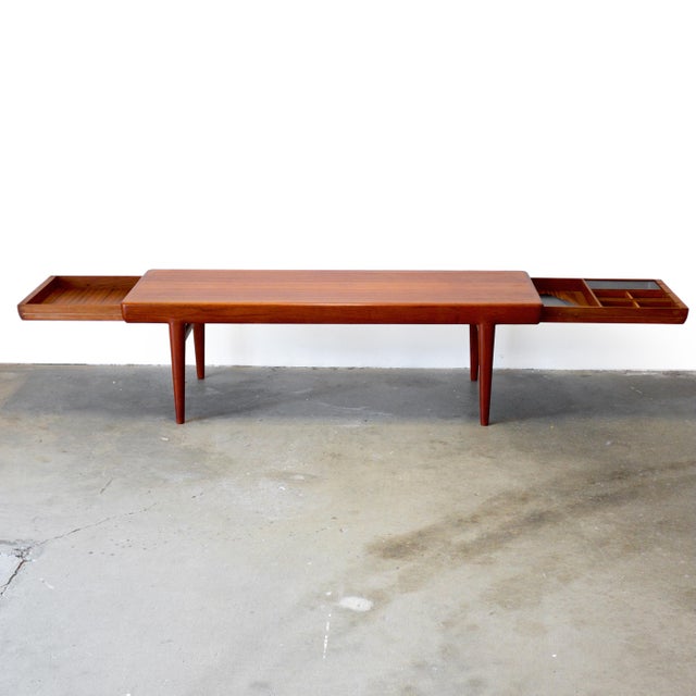 CFC Silkeborg CFC Silkeborg Teak Coffee Table W/ Drawers, Designed by Johannes Andersen For Sale - Image 4 of 18