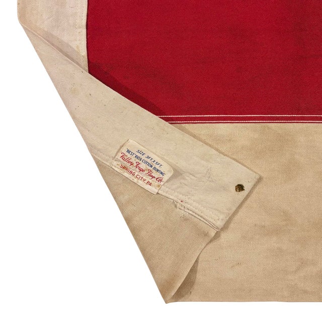 American Vintage Sewn Cotton Flag of Washington DC For Sale - Image 3 of 6