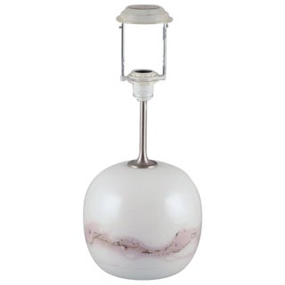 Large Sakura Table Lamp with Abstract Motif in Pink from Holmegaard, 1980s For Sale