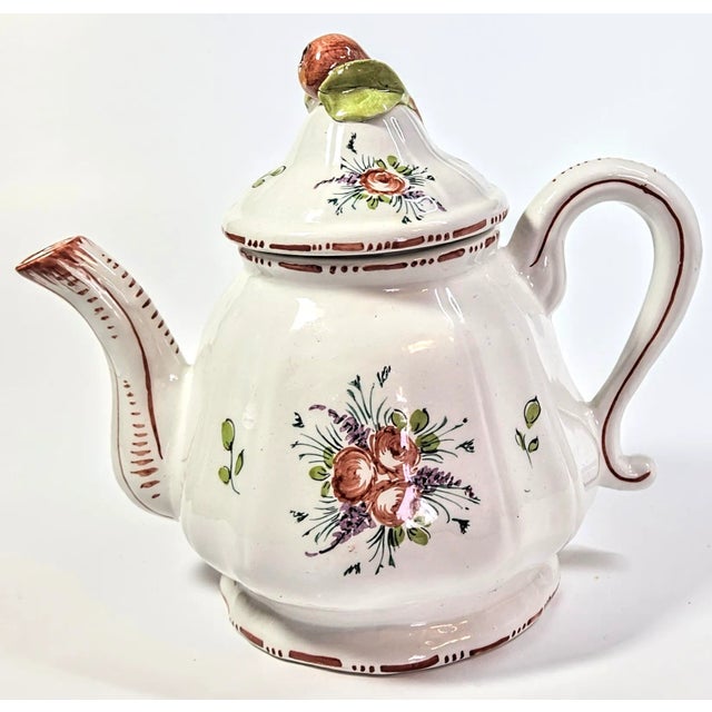1960s Italian Mojolica Pear Teapot For Sale - Image 5 of 12
