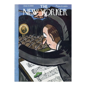 1959 Vintage New Yorker Cover, June 27 (Peter Arno), Original New Yorker Magazine Cover, Music, Summer Concert