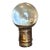 Old Crystal Ball Finial With Brass Trim For Sale
