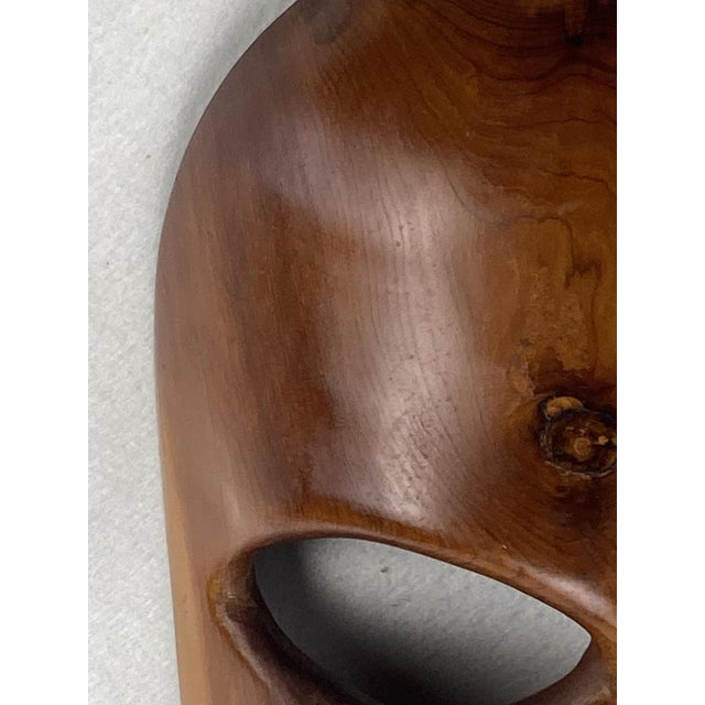 Large Mid-Century Teak Mask, 1950s For Sale - Image 9 of 17