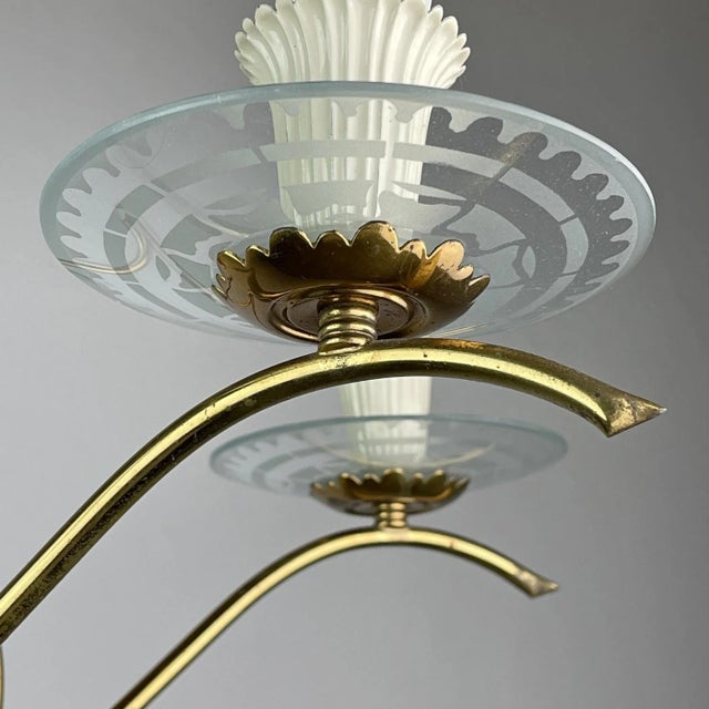 Mid-Century Spider Chandelier by Pietro Chiesa for Fontana Arte, Italy, 1940s For Sale - Image 9 of 13