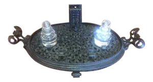 1900's European Wrought Iron Inkwell