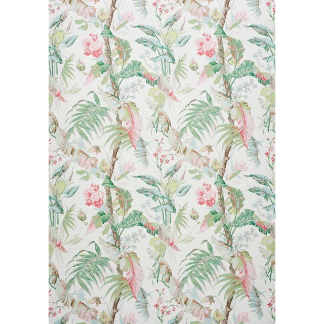 Based on a document from the mid-1800s, this loose, tropical design—interwoven blossoms, leaves and branches—has a unique...