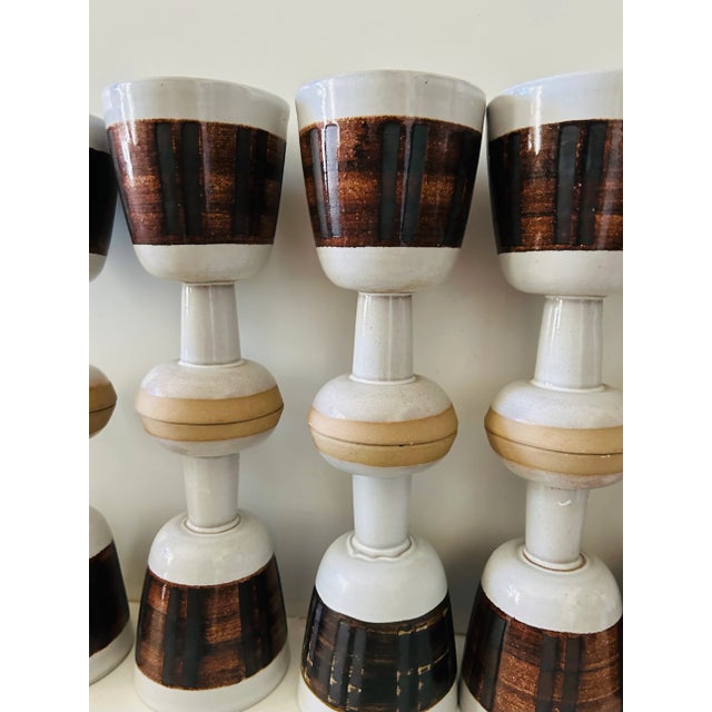 Gordon & Jane Martz 1960s Marshall Studios Jane Gordon Martz Goblets- Set of 12 For Sale - Image 4 of 6