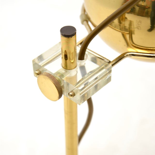 Vintage French Brass Desk Lamp, 1970s For Sale - Image 6 of 7