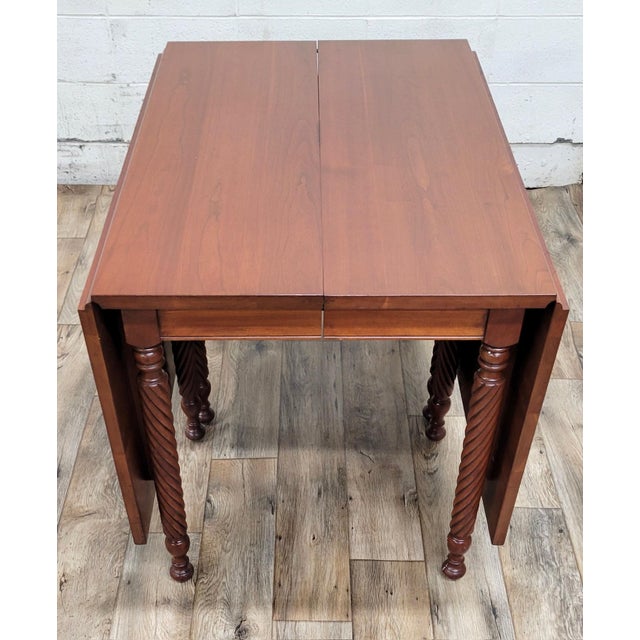 Vintage Drop Leaf Barley Twist Gate Leg Dining Table Chairish