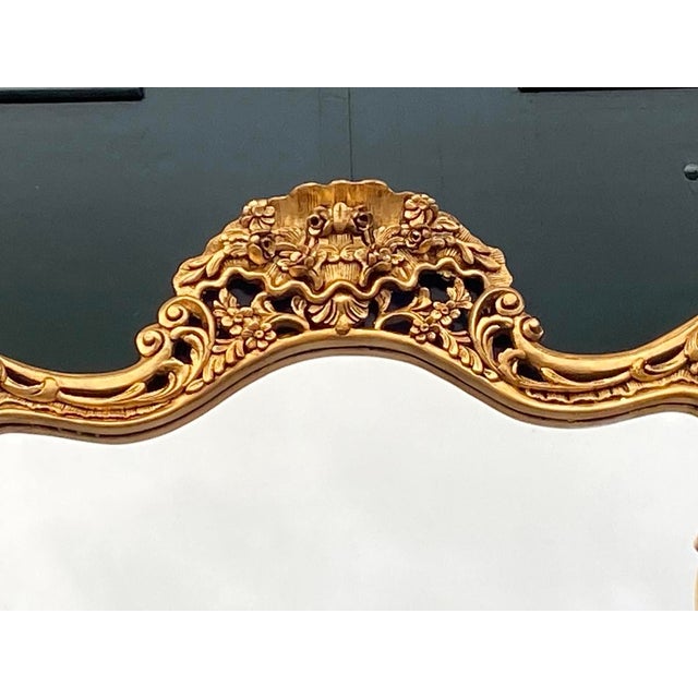 1940s French Louis XVI Gold Beech Marble Console Table + Mirror 2pc For Sale - Image 17 of 18