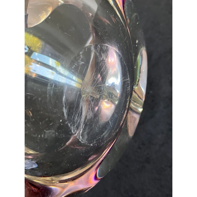 1960s Large Transparent and Purple Murano Bowl, 1960s For Sale - Image 5 of 10