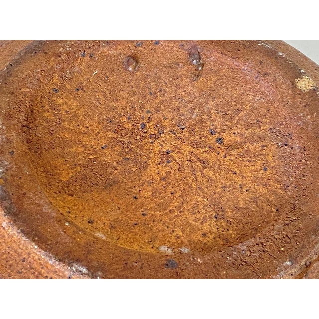 Brutalist Asian Stoneware Dish in Brown Color, Korea, 1950s For Sale - Image 3 of 9