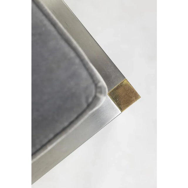 Bench in Gold and Silver Metal, 1970s For Sale - Image 6 of 8