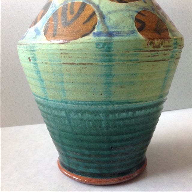 2000 - 2009 French Modern Art Studio Pottery Vase For Sale - Image 5 of 11