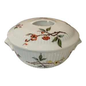Vintage Royal Worcester Covered Floral Porcelain Casserole Tureen, England