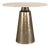 Travertine & Brass Outdoor Bistro Table For Sale