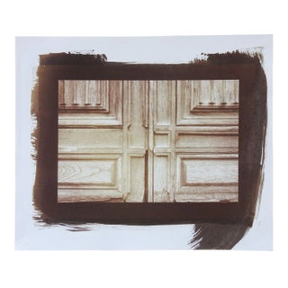 Vintage Cyanotype Door Detail Old Building Photograph For Sale