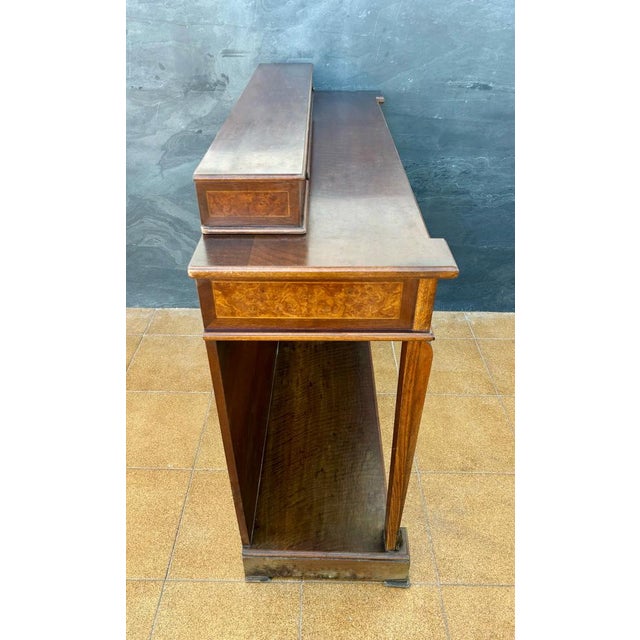Empire Style Console with Burlwood Veneer and Bronze Details, 1940 For Sale - Image 9 of 13