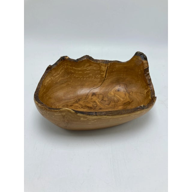 Beautiful handcrafted bowl made from olive wood. Stunning grain and graceful shape