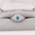 Blue Diamond Ring With Earth Mined Diamond Accents: Solid 14k Gold, Round 4mm, Size 6.75 For Sale In Columbus - Image 6 of 11