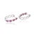 Contemporary 14k Gold Natural 2.02ct Ruby & Diamond Halo Hoop Earrings- 2 Pieces For Sale - Image 10 of 18