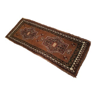 Hand Knotted Oushak Rug Yastik Doormat 2'1" X 5'3" For Sale