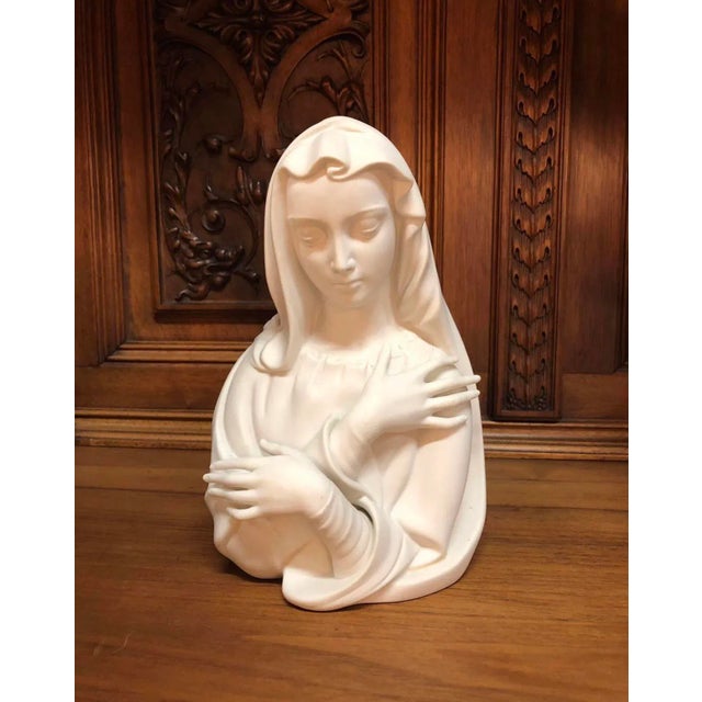 Offered For Sale Is A Rare & Early Boehm La Pieta Madonna Bisque Sculpture Exquisitely Detailed & Hand Crafted Using...