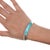 6.5" Vintage Zuni carinated silver flush inlay turquoise cuff bracelet For Sale - Image 9 of 10