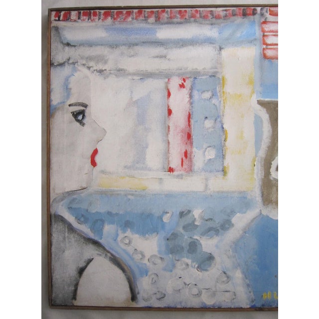 Modernist Oil on Canvas Painting Signed, Loomis For Sale - Image 6 of 7