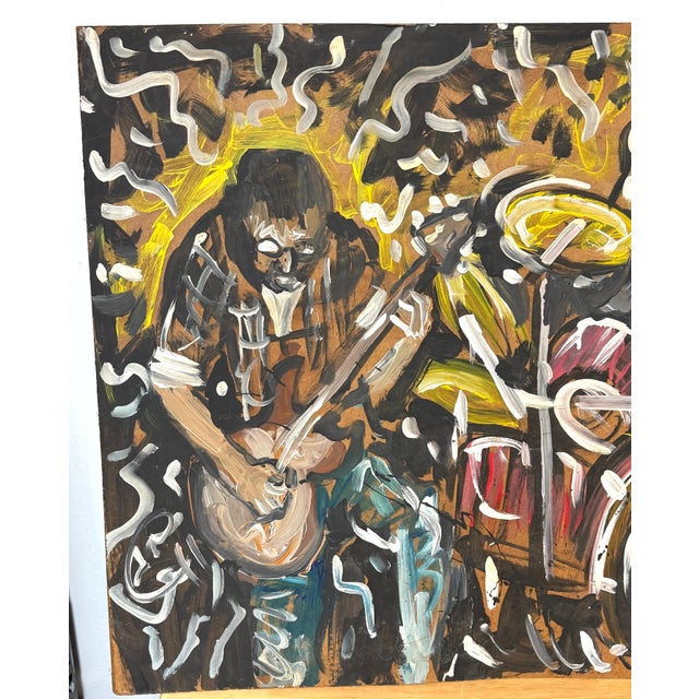 Band of Saints -Haloed Musicians- by Purvis Young (American, 1943–2010) For Sale - Image 9 of 16