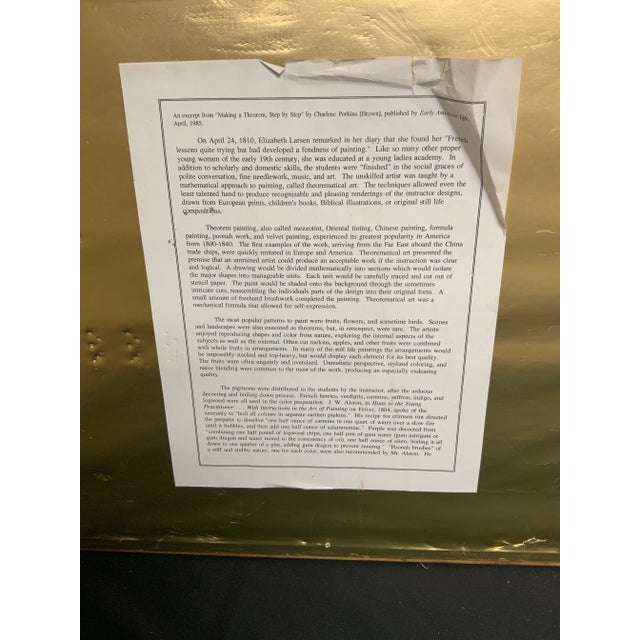 Beige Late 20th Century Theorem Still Life Framed Painting of Fruit For Sale - Image 8 of 10