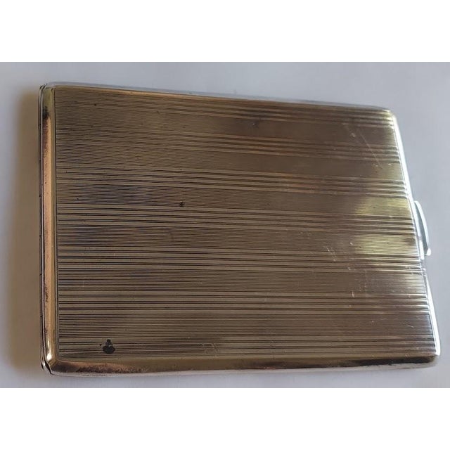 Art Deco Early 20th Century Art Deco R. Blackinton Sterling Silver Cigarette Case, U S Navy Family Provenance For Sale - Image 3 of 11