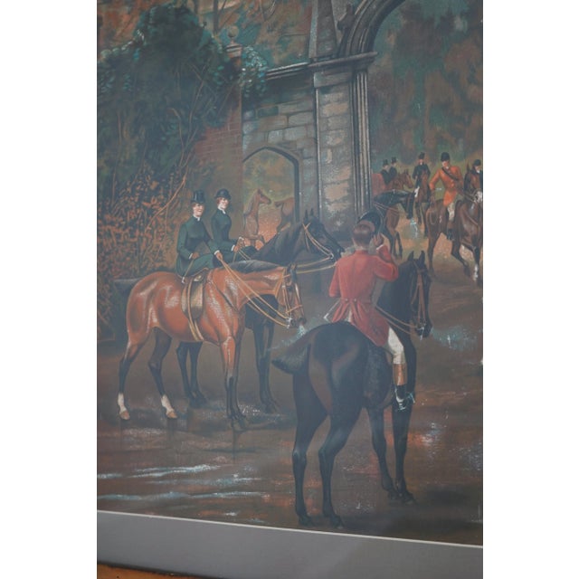 Vintage Hunt Scene Framed Art For Sale In Philadelphia - Image 6 of 12
