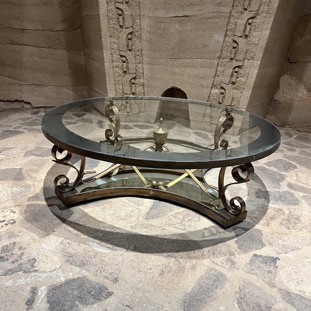 1950s Brass & Mirror Cocktail Table Arturo Pani Mexico City For Sale In San Diego - Image 6 of 12