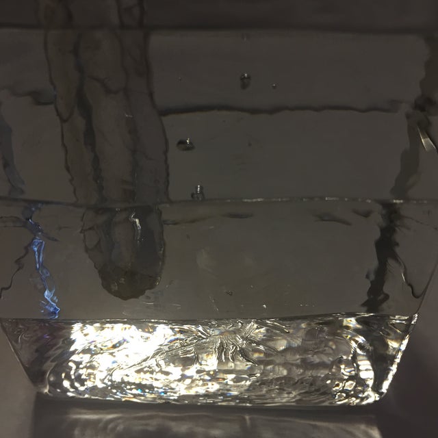 MidCentury Modern Solid Molten Glass Cube Bud Vase Chairish