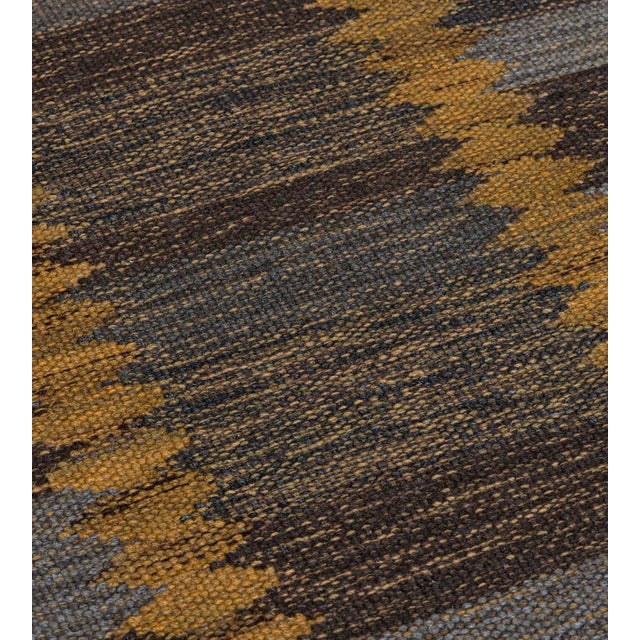 MANSOUR Mansour Hand-Woven Swedish Flatweave Inspired Wool Rug For Sale - Image 4 of 6